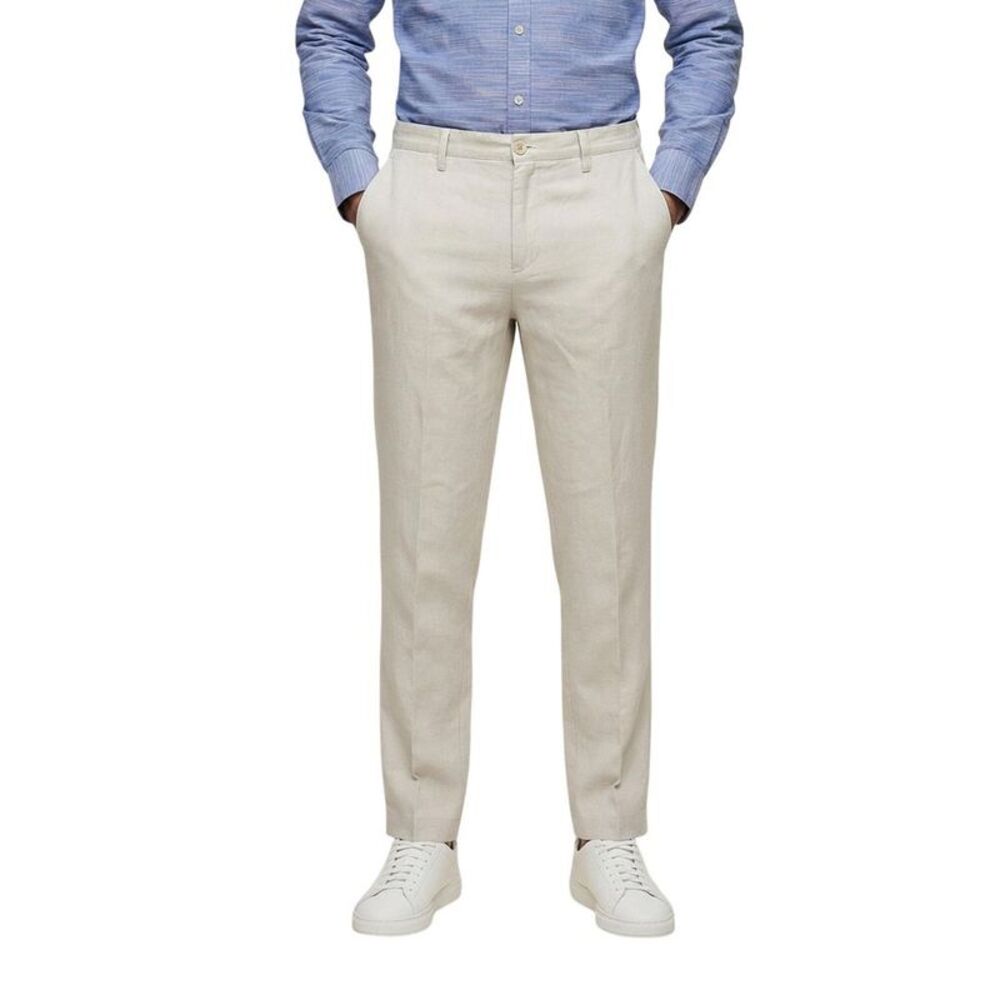 Borghese White Linen Casual Men's Pants